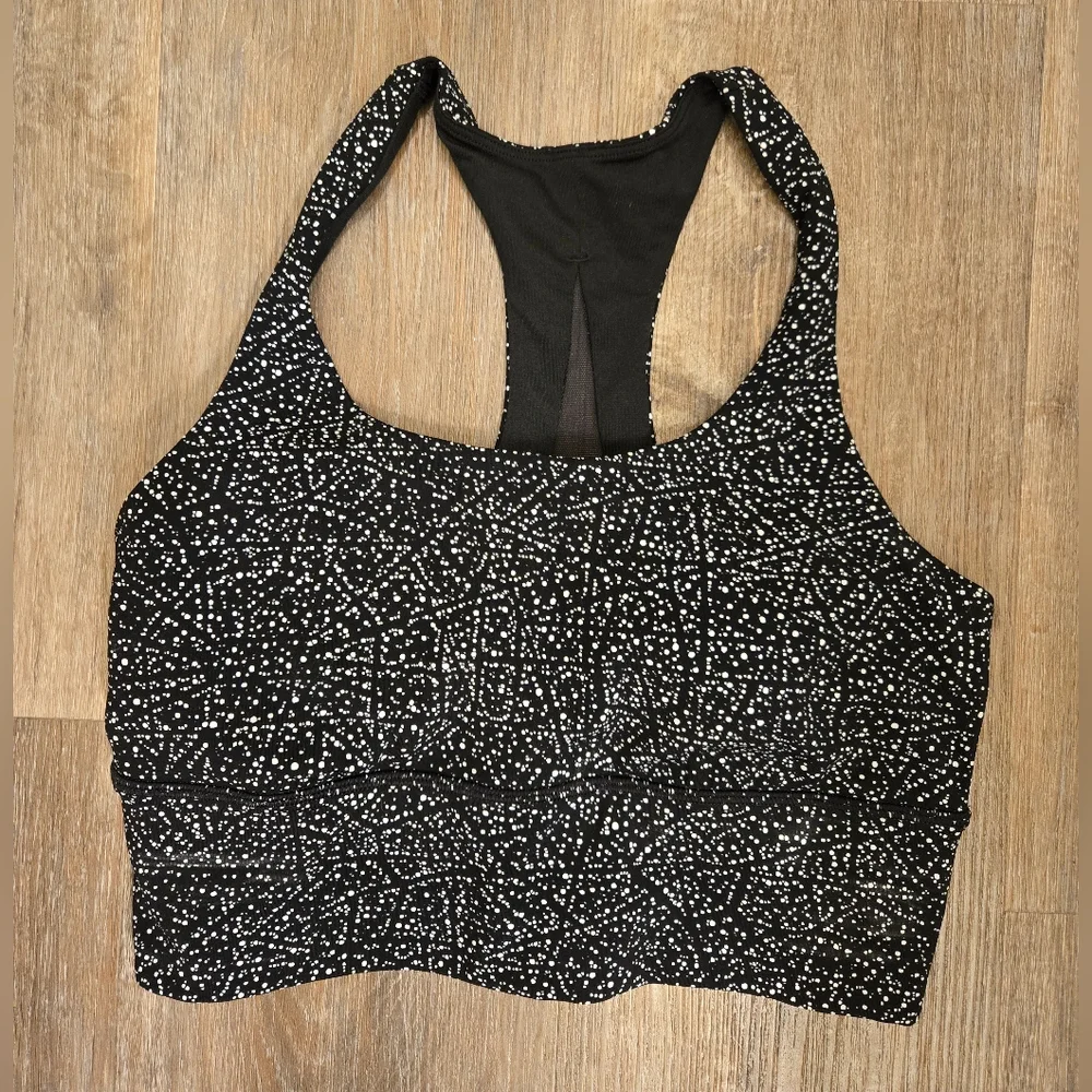 Lululemon Invigorate Bra Longline Night View White Black/Black Size 10 - Picture 5 of 11